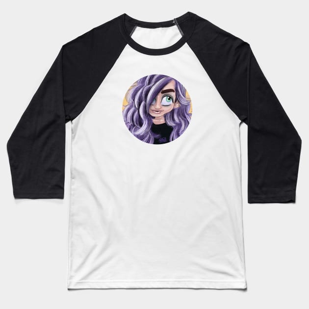 Purple Girl Baseball T-Shirt by Schink